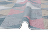 Covor Ar 10, Albastru - Roz - Bej - Gri, 160x230 cm