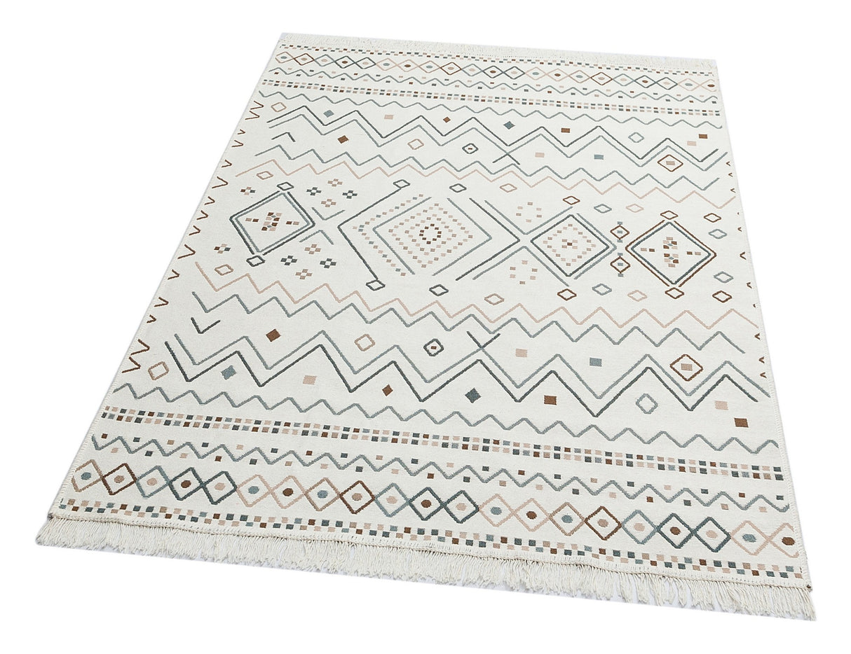 Covor Ar 05, Bej - Albastru - Mink, 160x230x1 cm