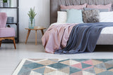 Covor Ar 10, Albastru - Roz - Bej - Gri, 160x230 cm