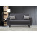 Gri închis | SKU: 730MST1104 | Canapea extensibilă Alkon, 2 locuri, 158x86x77 cm, varianta Gri închis, produs pentru amenajarea locuinței, disponibil online în România la CasaMob