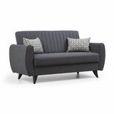 Canapea extensibilă Alkon, 2 locuri, Diverse culori, 158x86x77 cm - Gri închis | SKU: 730MST1104 | Canapea extensibilă Alkon, 2 locuri, 158x86x77 cm, varianta Gri închis, produs pentru amenajarea locuinței, disponibil online în România la CasaMob