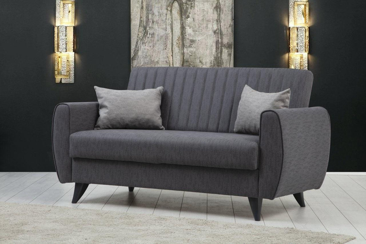 Canapea extensibilă Alkon, 2 locuri, Diverse culori, 158x86x77 cm - Gri închis | SKU: 730MST1104 | Canapea extensibilă Alkon, 2 locuri, 158x86x77 cm, varianta Gri închis, produs pentru amenajarea locuinței, disponibil online în România la CasaMob