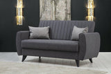 Canapea extensibilă Alkon, 2 locuri, Diverse culori, 158x86x77 cm - Gri închis | SKU: 730MST1104 | Canapea extensibilă Alkon, 2 locuri, 158x86x77 cm, varianta Gri închis, produs pentru amenajarea locuinței, disponibil online în România la CasaMob