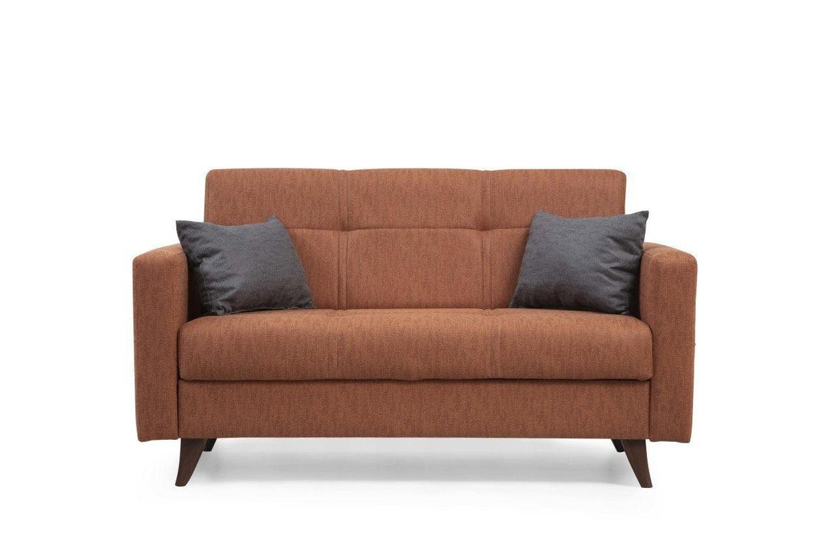 Canapea extensibilă Polya, 2 locuri, Diverse culori, 151x75x86 cm - Roșu cărămiziu | SKU: 730MST1107 | Canapea extensibilă Polya, 2 locuri, 151x75x86 cm, varianta Roșu cărămiziu, produs pentru amenajarea locuinței, disponibil online în România la CasaMob
