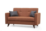 Canapea extensibilă Polya, 2 locuri, Diverse culori, 151x75x86 cm - Roșu cărămiziu | SKU: 730MST1107 | Canapea extensibilă Polya, 2 locuri, 151x75x86 cm, varianta Roșu cărămiziu, produs pentru amenajarea locuinței, disponibil online în România la CasaMob