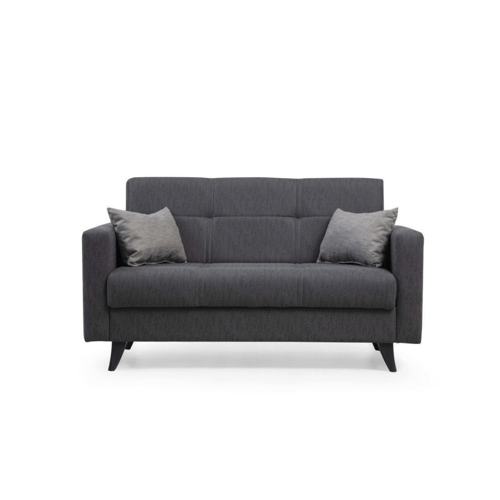 Canapea extensibilă Polya, 2 locuri, Diverse culori, 151x75x86 cm - Gri închis | SKU: 730MST1108 | Canapea extensibilă Polya, 2 locuri, 151x75x86 cm, varianta Gri închis, produs pentru amenajarea locuinței, disponibil online în România la CasaMob