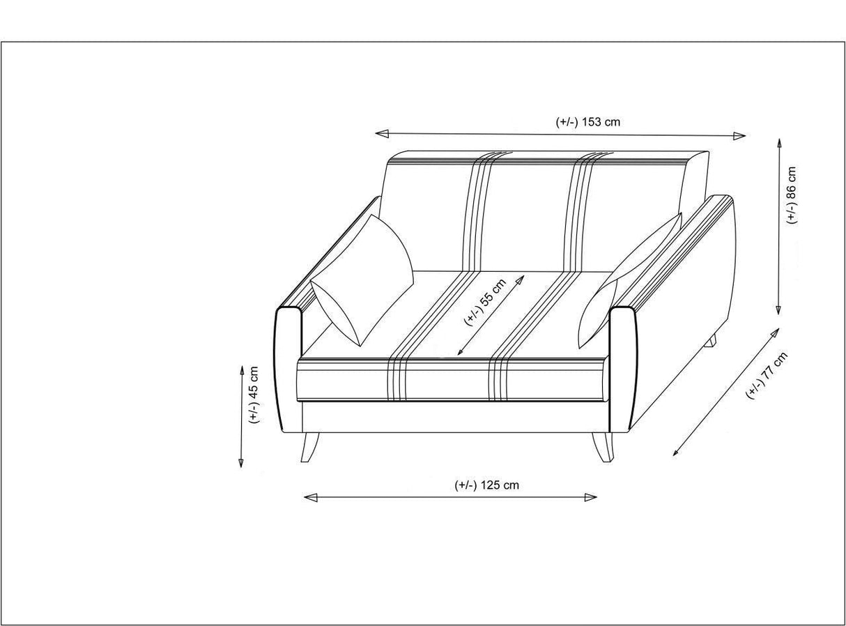 Canapea extensibilă Zaden, 2 locuri, Diverse culori, 153x77x86 cm - Bej | SKU: 730MST1110 | Canapea extensibilă Zaden, 2 locuri, 153x77x86 cm, varianta Bej, produs pentru amenajarea locuinței, disponibil online în România la CasaMob
