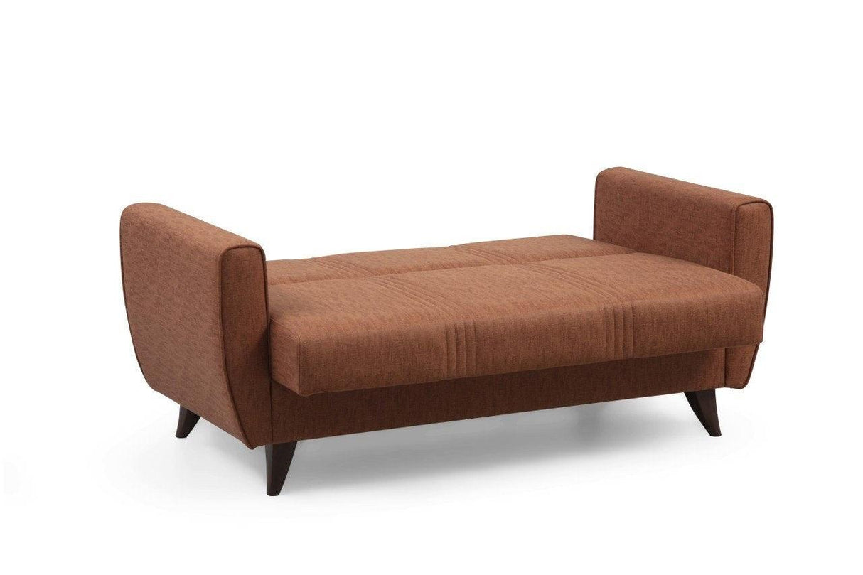 Canapea extensibilă Zaden, 2 locuri, Diverse culori, 153x77x86 cm - Roșu cărămiziu | SKU: 730MST1111 | Canapea extensibilă Zaden, 2 locuri, 153x77x86 cm, varianta Roșu cărămiziu, produs pentru amenajarea locuinței, disponibil online în România la CasaMob