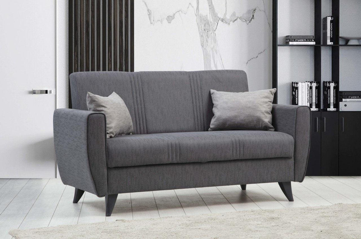 Canapea extensibilă Zaden, 2 locuri, Diverse culori, 153x77x86 cm - Gri închis | SKU: 730MST1112 | Canapea extensibilă Zaden, 2 locuri, 153x77x86 cm, varianta Gri închis, produs pentru amenajarea locuinței, disponibil online în România la CasaMob