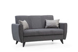 Canapea extensibilă Zaden, 2 locuri, Diverse culori, 153x77x86 cm - Gri închis | SKU: 730MST1112 | Canapea extensibilă Zaden, 2 locuri, 153x77x86 cm, varianta Gri închis, produs pentru amenajarea locuinței, disponibil online în România la CasaMob