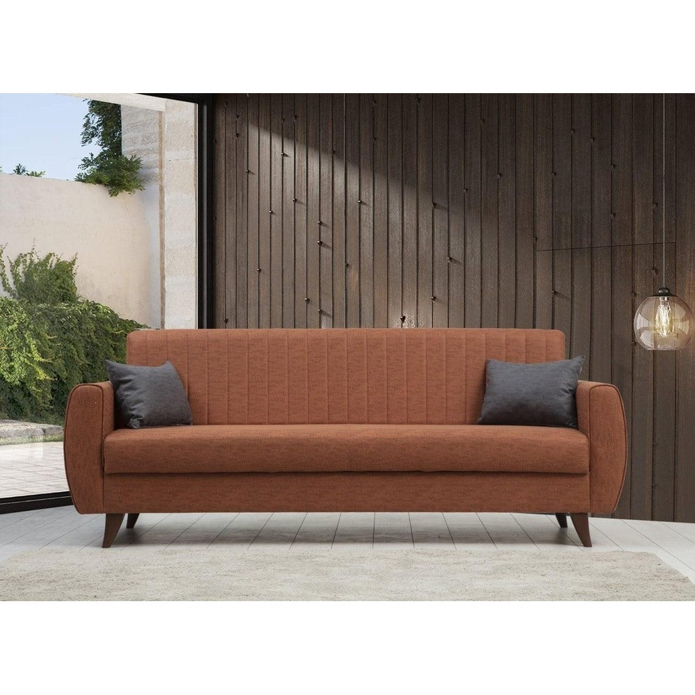 Canapea extensibilă Alkon, 3 locuri, Diverse culori, 214x86x77 cm - Roșu deschis | SKU: 730MST1203 | Canapea extensibilă Alkon, 3 locuri, 214x86x77 cm, varianta Roșu deschis, produs pentru amenajarea locuinței, disponibil online în România la CasaMob