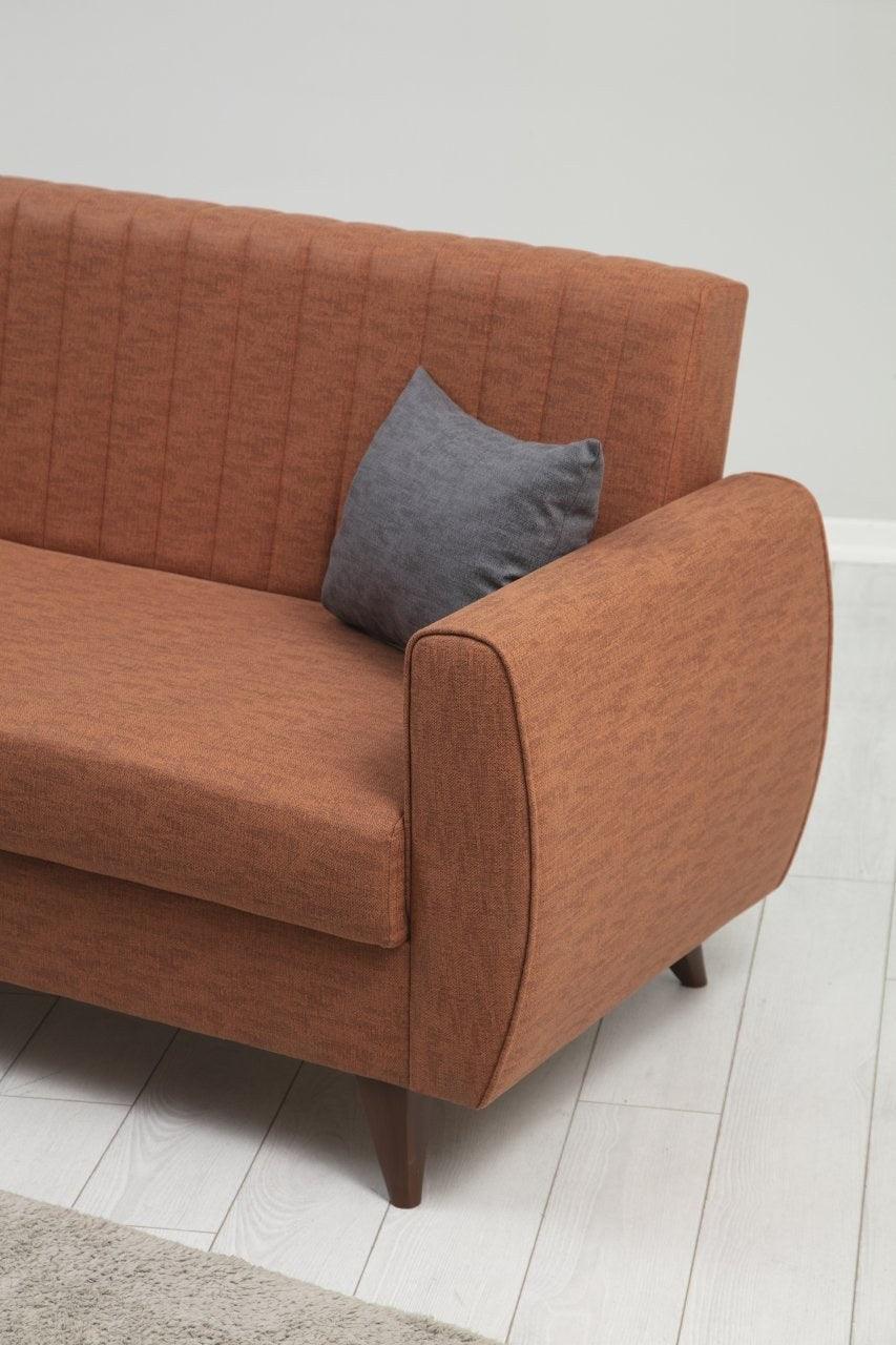 Canapea extensibilă Alkon, 3 locuri, Diverse culori, 214x86x77 cm - Roșu deschis | SKU: 730MST1203 | Canapea extensibilă Alkon, 3 locuri, 214x86x77 cm, varianta Roșu deschis, produs pentru amenajarea locuinței, disponibil online în România la CasaMob