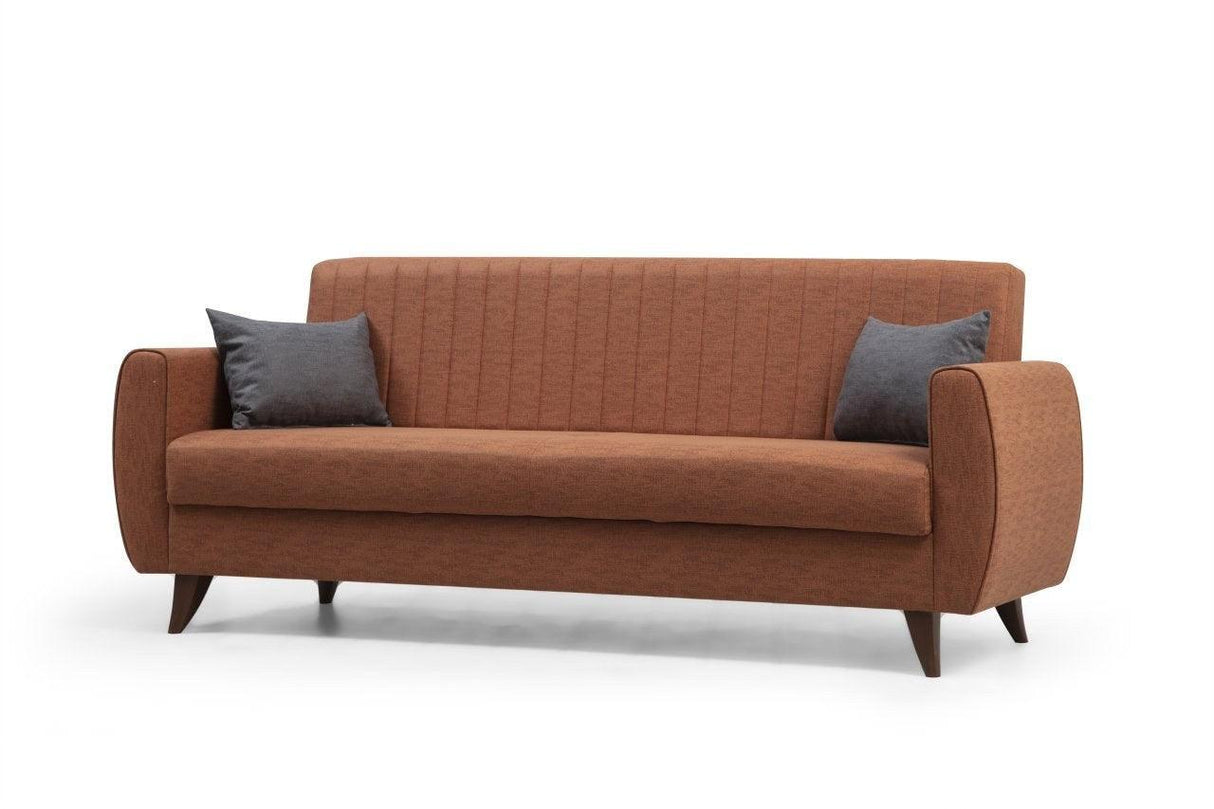 Canapea extensibilă Alkon, 3 locuri, Diverse culori, 214x86x77 cm - Roșu deschis | SKU: 730MST1203 | Canapea extensibilă Alkon, 3 locuri, 214x86x77 cm, varianta Roșu deschis, produs pentru amenajarea locuinței, disponibil online în România la CasaMob