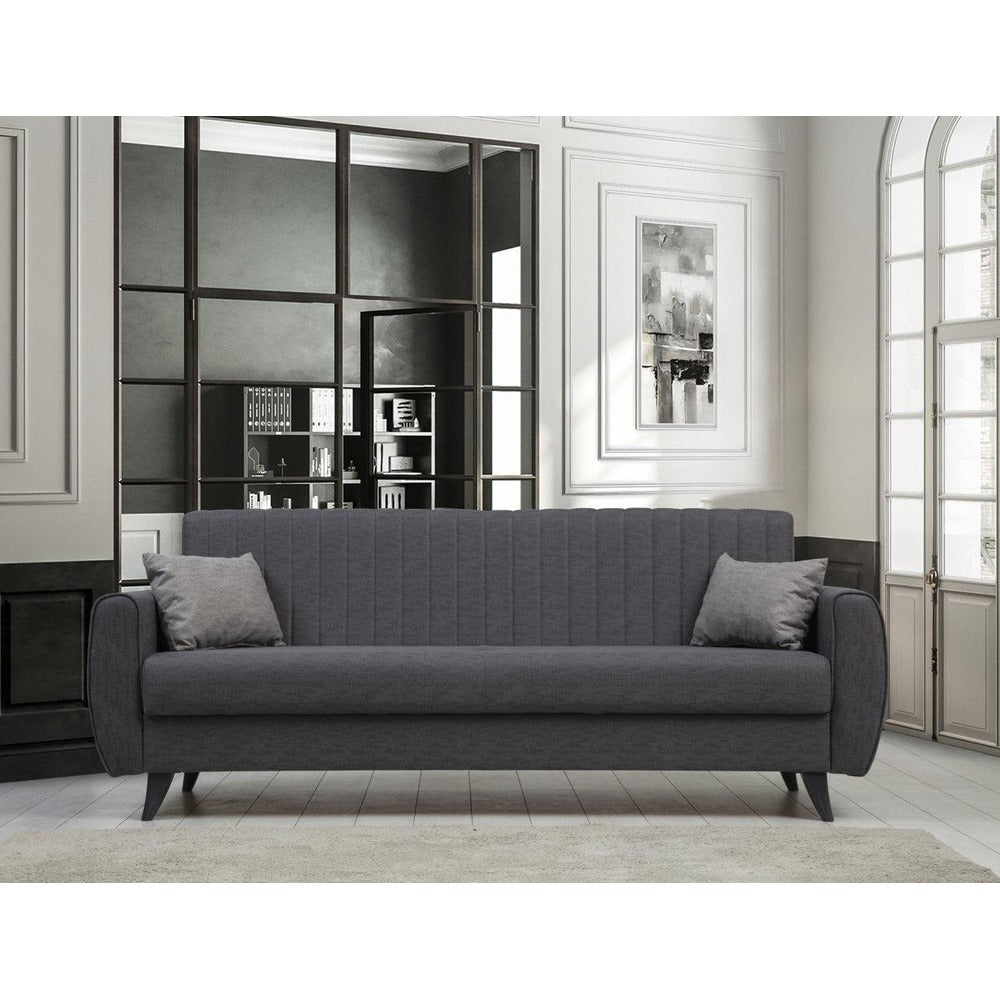 Canapea extensibilă Alkon, 3 locuri, Diverse culori, 214x86x77 cm - Gri închis | SKU: 730MST1204 | Canapea extensibilă Alkon, 3 locuri, 214x86x77 cm, varianta Gri închis, produs pentru amenajarea locuinței, disponibil online în România la CasaMob