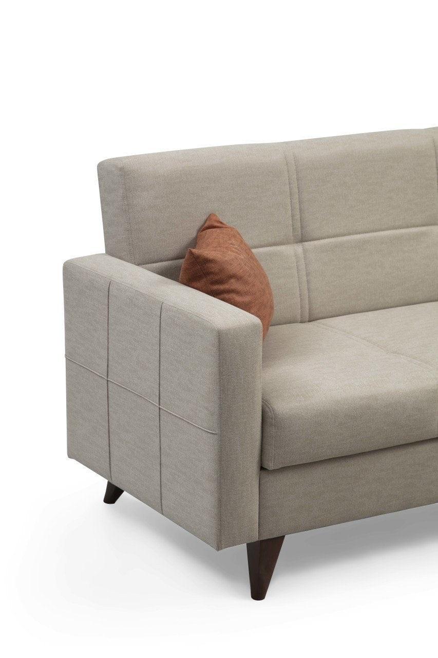 Canapea extensibilă Polya, 3 locuri, Diverse culori, 205x75x86 cm - Bej | SKU: 730MST1206 | Canapea extensibilă Polya, 3 locuri, 205x75x86 cm, varianta Bej, produs pentru amenajarea locuinței, disponibil online în România la CasaMob