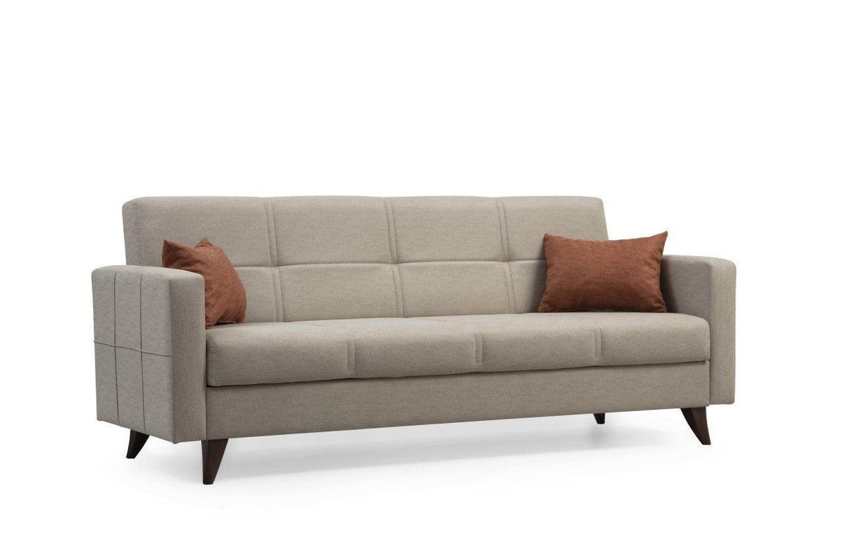 Canapea extensibilă Polya, 3 locuri, Diverse culori, 205x75x86 cm - Bej | SKU: 730MST1206 | Canapea extensibilă Polya, 3 locuri, 205x75x86 cm, varianta Bej, produs pentru amenajarea locuinței, disponibil online în România la CasaMob