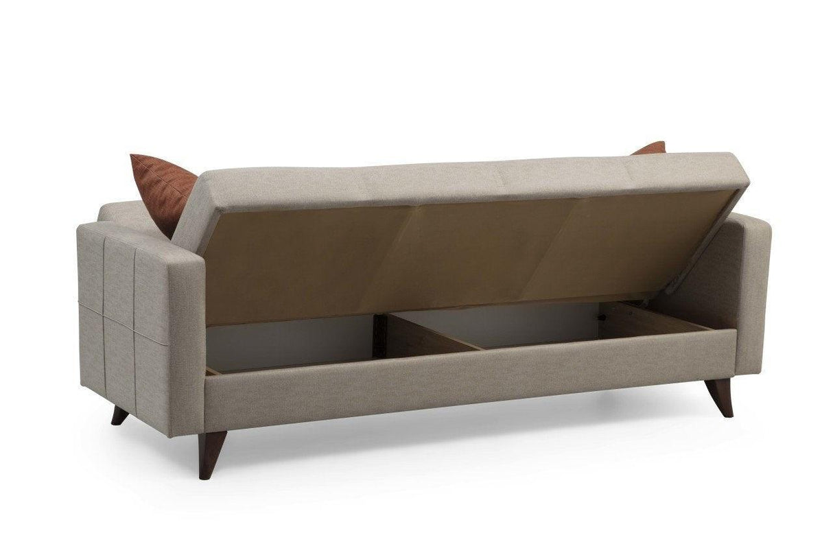 Canapea extensibilă Polya, 3 locuri, Diverse culori, 205x75x86 cm - Bej | SKU: 730MST1206 | Canapea extensibilă Polya, 3 locuri, 205x75x86 cm, varianta Bej, produs pentru amenajarea locuinței, disponibil online în România la CasaMob