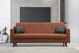 Canapea extensibilă Polya, 3 locuri, Diverse culori, 205x75x86 cm - Roșu cărămiziu | SKU: 730MST1207 | Canapea extensibilă Polya, 3 locuri, 205x75x86 cm, varianta Roșu cărămiziu, produs pentru amenajarea locuinței, disponibil online în România la CasaMob