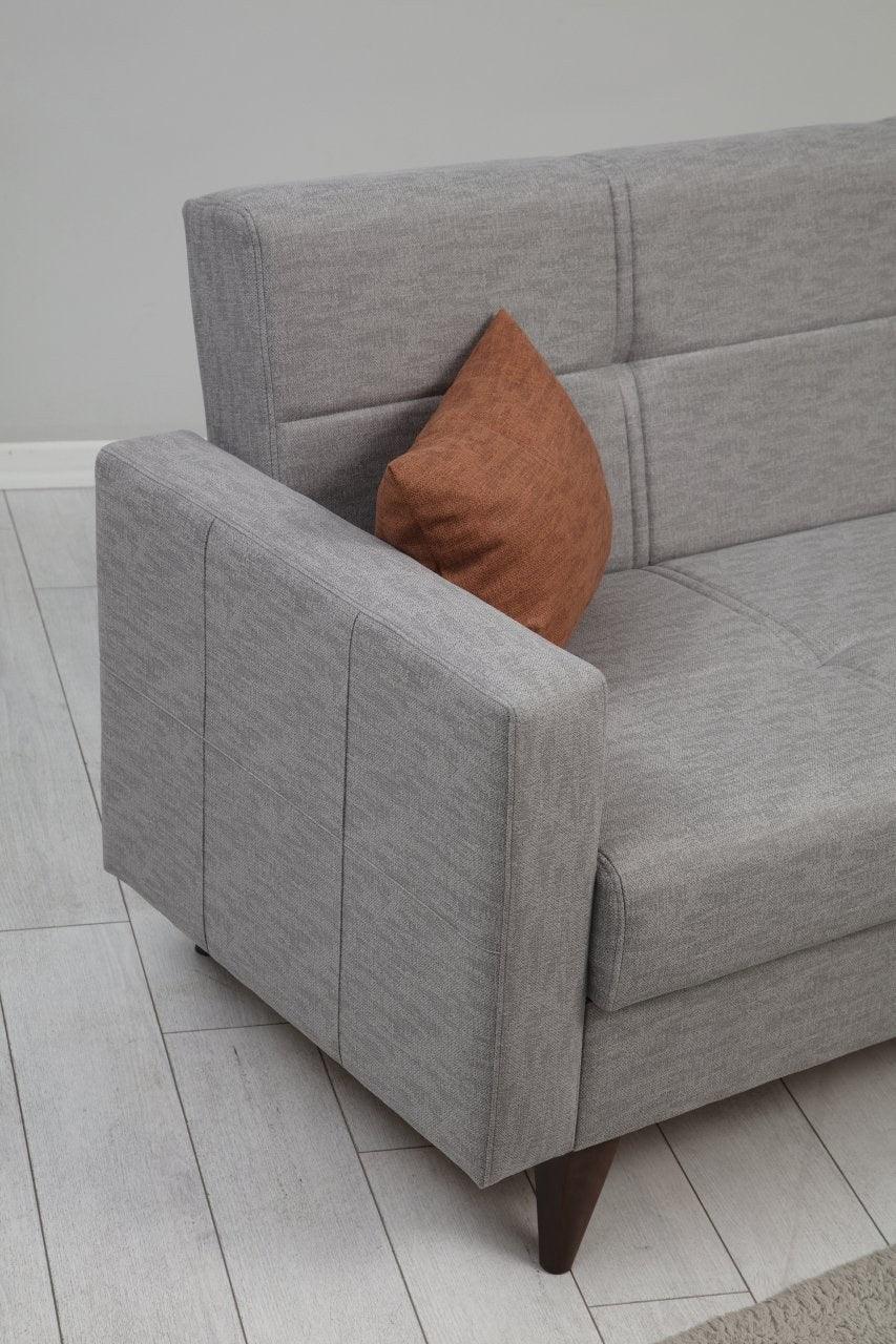 Canapea extensibilă Polya, 3 locuri, Diverse culori, 205x75x86 cm - Gri închis | SKU: 730MST1208 | Canapea extensibilă Polya, 3 locuri, 205x75x86 cm, varianta Gri închis, produs pentru amenajarea locuinței, disponibil online în România la CasaMob