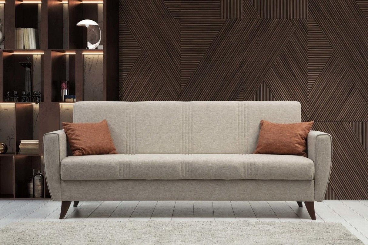 Canapea extensibilă Zaden, 3 locuri, Diverse culori, 207x77x86 cm - Bej | SKU: 730MST1210 | Canapea extensibilă Zaden, 3 locuri, 207x77x86 cm, varianta Bej, produs pentru amenajarea locuinței, disponibil online în România la CasaMob