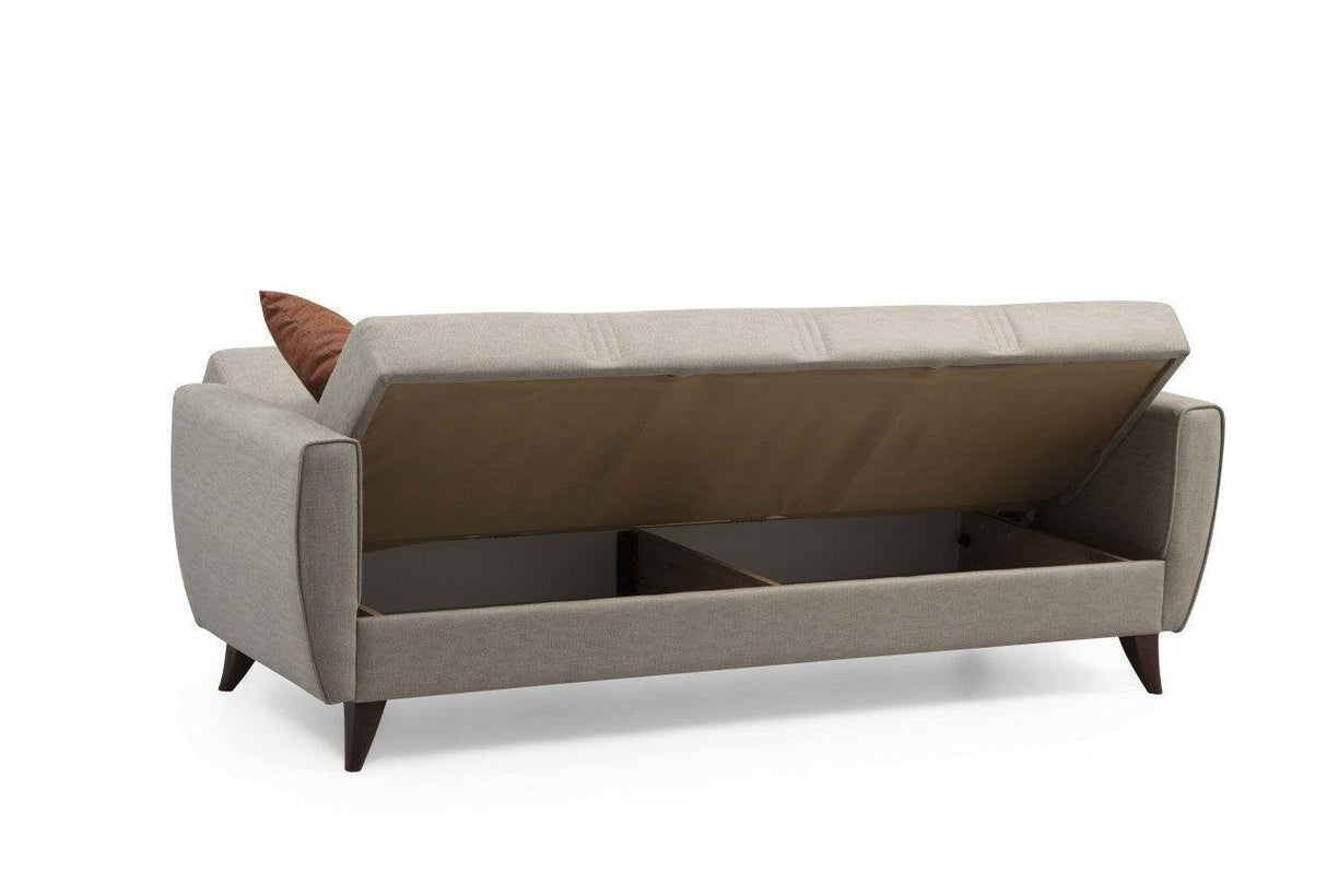 Canapea extensibilă Zaden, 3 locuri, Diverse culori, 207x77x86 cm - Bej | SKU: 730MST1210 | Canapea extensibilă Zaden, 3 locuri, 207x77x86 cm, varianta Bej, produs pentru amenajarea locuinței, disponibil online în România la CasaMob