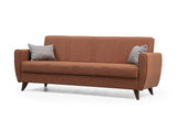 Canapea extensibilă Zaden, 3 locuri, Diverse culori, 207x77x86 cm - Roșu cărămiziu | SKU: 730MST1211 | Canapea extensibilă Zaden, 3 locuri, 207x77x86 cm, varianta Roșu cărămiziu, produs pentru amenajarea locuinței, disponibil online în România la CasaMob
