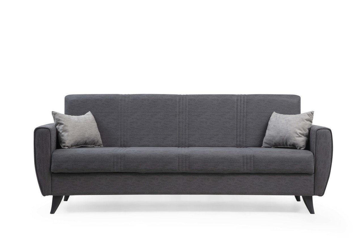 Canapea extensibilă Zaden, 3 locuri, Diverse culori, 207x77x86 cm - Gri închis | SKU: 730MST1212 | Canapea extensibilă Zaden, 3 locuri, 207x77x86 cm, varianta Gri închis, produs pentru amenajarea locuinței, disponibil online în România la CasaMob