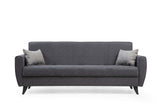 Canapea extensibilă Zaden, 3 locuri, Diverse culori, 207x77x86 cm - Gri închis | SKU: 730MST1212 | Canapea extensibilă Zaden, 3 locuri, 207x77x86 cm, varianta Gri închis, produs pentru amenajarea locuinței, disponibil online în România la CasaMob