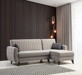 Canapea extensibilă Alkon, Colț, Diverse culori, 223x130x86 cm - Gri deschis | SKU: 730MST1301 | Canapea extensibilă Alkon, Colț, 223x130x86 cm, varianta Gri deschis, produs pentru amenajarea locuinței, disponibil online în România la CasaMob
