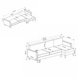 Canapea extensibilă Alkon, Colț, Diverse culori, 223x130x86 cm - Gri deschis | SKU: 730MST1301 | Canapea extensibilă Alkon, Colț, 223x130x86 cm, varianta Gri deschis, produs pentru amenajarea locuinței, disponibil online în România la CasaMob