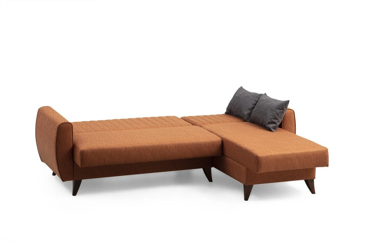Canapea extensibilă Alkon, Colț, Diverse culori, 223x130x86 cm - Roșu cărămiziu | SKU: 730MST1303 | Canapea extensibilă Alkon, Colț, 223x130x86 cm, varianta Roșu cărămiziu, produs pentru amenajarea locuinței, disponibil online în România la CasaMob