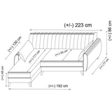 Canapea extensibilă Alkon, Colț, Diverse culori, 223x130x86 cm - Roșu cărămiziu | SKU: 730MST1303 | Canapea extensibilă Alkon, Colț, 223x130x86 cm, varianta Roșu cărămiziu, produs pentru amenajarea locuinței, disponibil online în România la CasaMob