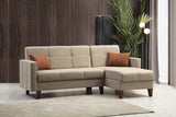 Canapea extensibilă Polya, Colț, Diverse culori, 216x130x86 cm - Bej | SKU: 730MST1306 | Canapea extensibilă Polya, Colț, 216x130x86 cm, varianta Bej, produs pentru amenajarea locuinței, disponibil online în România la CasaMob