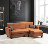 Canapea extensibilă Polya, Colț, Diverse culori, 216x130x86 cm - Roșu cărămiziu | SKU: 730MST1307 | Canapea extensibilă Polya, Colț, 216x130x86 cm, varianta Roșu cărămiziu, produs pentru amenajarea locuinței, disponibil online în România la CasaMob