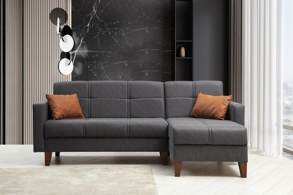 Canapea extensibilă Polya, Colț, Diverse culori, 216x130x86 cm - Roșu cărămiziu | SKU: 730MST1307 | Canapea extensibilă Polya, Colț, 216x130x86 cm, varianta Roșu cărămiziu, produs pentru amenajarea locuinței, disponibil online în România la CasaMob