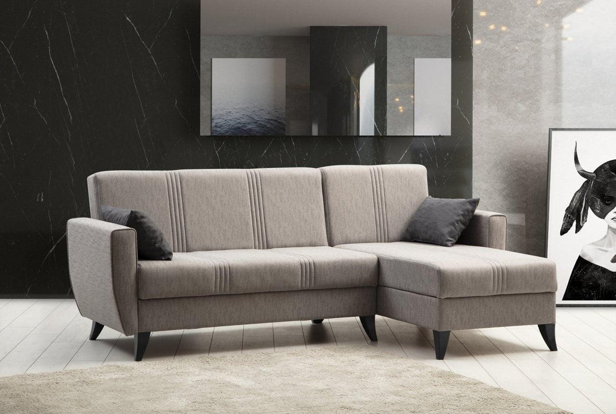 Canapea extensibilă Zaden, Colț, Diverse culori, 218x130x86 cm - Gri deschis | SKU: 730MST1309 | Canapea extensibilă Zaden, Colț, 218x130x86 cm, varianta Gri deschis, produs pentru amenajarea locuinței, disponibil online în România la CasaMob