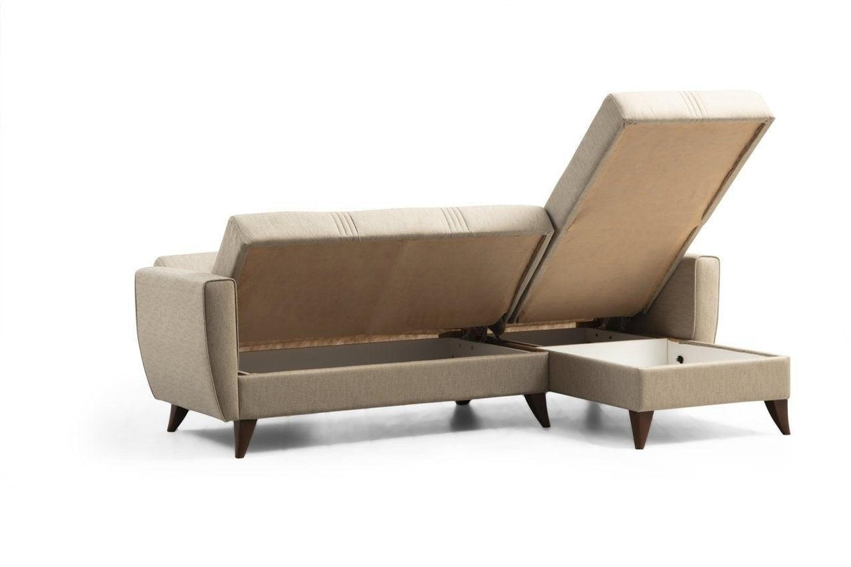 Canapea extensibilă Zaden, Colț, Diverse culori, 218x130x86 cm - Bej | SKU: 730MST1310 | Canapea extensibilă Zaden, Colț, 218x130x86 cm, varianta Bej, produs pentru amenajarea locuinței, disponibil online în România la CasaMob