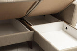 Canapea extensibilă Zaden, Colț, Diverse culori, 218x130x86 cm - Bej | SKU: 730MST1310 | Canapea extensibilă Zaden, Colț, 218x130x86 cm, varianta Bej, produs pentru amenajarea locuinței, disponibil online în România la CasaMob
