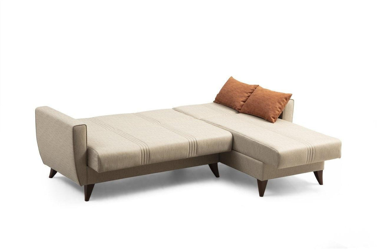 Canapea extensibilă Zaden, Colț, Diverse culori, 218x130x86 cm - Bej | SKU: 730MST1310 | Canapea extensibilă Zaden, Colț, 218x130x86 cm, varianta Bej, produs pentru amenajarea locuinței, disponibil online în România la CasaMob