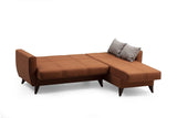 Canapea extensibilă Zaden, Colț, Diverse culori, 218x130x86 cm - Roșu cărămiziu | SKU: 730MST1311 | Canapea extensibilă Zaden, Colț, 218x130x86 cm, varianta Roșu cărămiziu, produs pentru amenajarea locuinței, disponibil online în România la CasaMob
