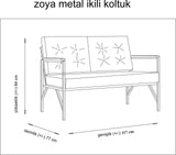 Canapea fixă 2 locuri Zoya 2, Diverse culori, 117x77x84 cm - Roșu cărămiziu | SKU: 730MST1326 | Canapea fixă 2 locuri Zoya 2, 117x77x84 cm, varianta Roșu cărămiziu, produs pentru amenajarea locuinței, disponibil online în România la CasaMob