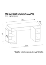 Birou Monument, Diverse culori, 154x60x75 cm - Alb - Roșu | SKU: 731WAT3821 | Birou Monument, 154x60x75 cm, varianta Alb - Roșu, produs pentru amenajarea locuinței, disponibil online în România la CasaMob