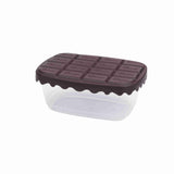Set recipiente pentru depozitare 3 bucăți SC-4275, Maro - Transparent, 12x17x5 cm
