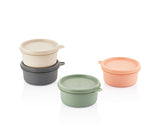 Set recipiente pentru depozitare 4 bucăți SC-4277, Antracit - Verde - Portocaliu - Crem, 10x10x11 cm