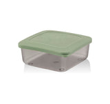 Set recipiente pentru depozitare 4 bucăți SC-4290, Antracit - Verde - Portocaliu - Crem, 10x10x10 cm