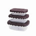 Set recipiente pentru depozitare 3 bucăți SC-4275, Maro - Transparent, 12x17x5 cm, SKU 732SNP1169, imagine 1
