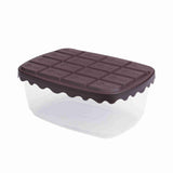 Set recipiente pentru depozitare 3 bucăți SC-4275, Maro - Transparent, 12x17x5 cm