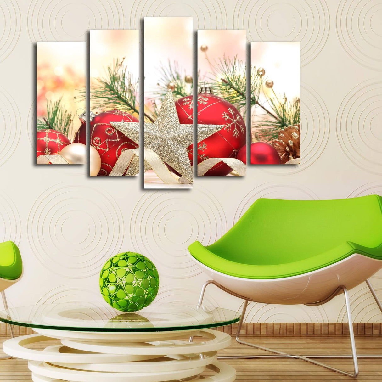 Tablou canvas 5 bucăți 5PATNOEL-3, Multicolor, 105x70x3 cm