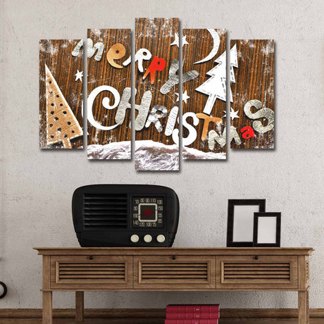 Tablou canvas 5 bucăți 5PATNOEL-7, Multicolor, 105x70x3 cm