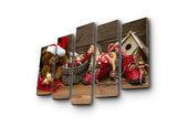 Tablou canvas 5 bucăți 5PATNOEL-1, Multicolor, 105x70x3 cm